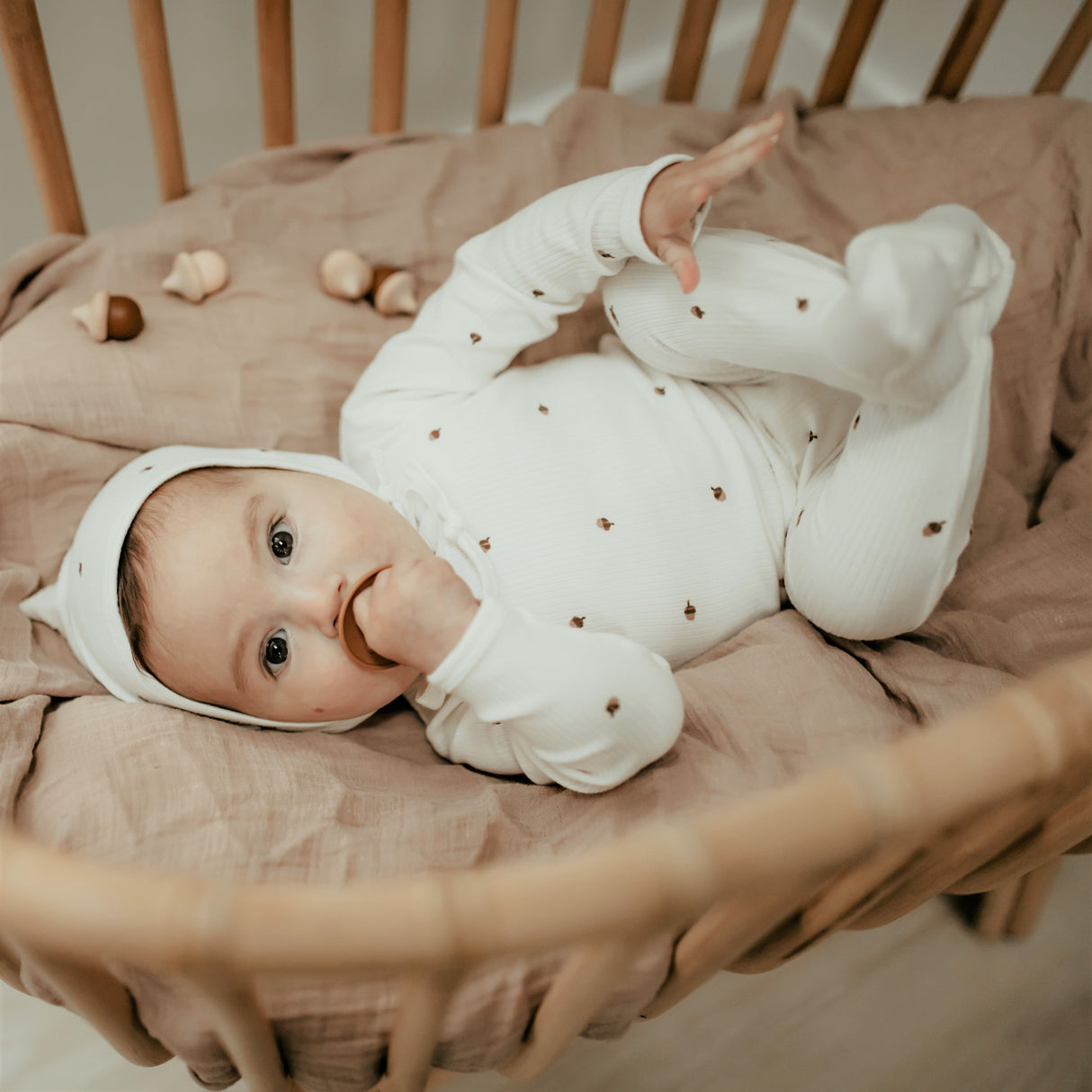 2 Pack Cotton Muslin Swaddle Blanket - Forest Grey Leaf & Pebble Grey - HoneyBug 