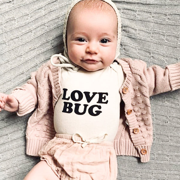 Love Bug - Organic Cotton Bodysuit - HoneyBug 