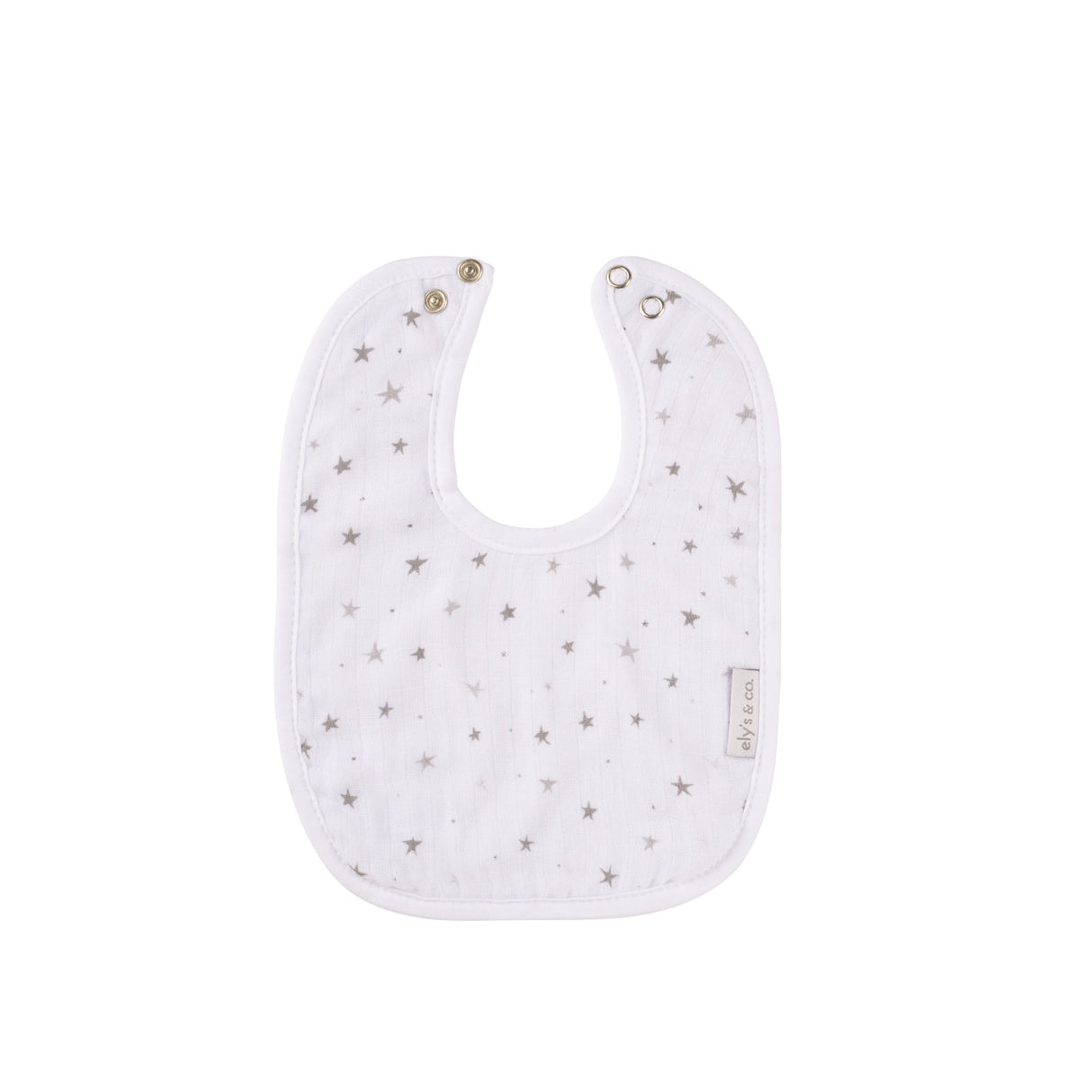 3 Pack Muslin Terry Bibs - Grey Stars