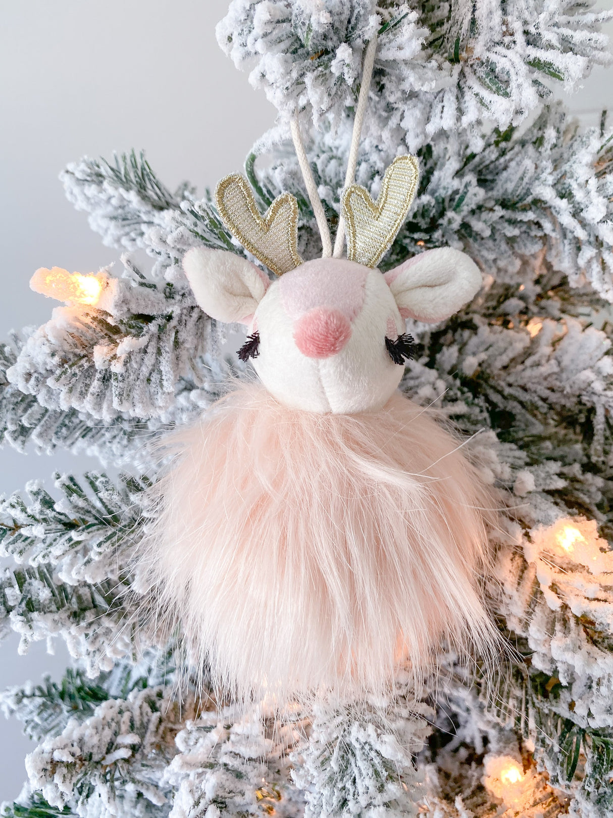 Pink Reindeer Ornament