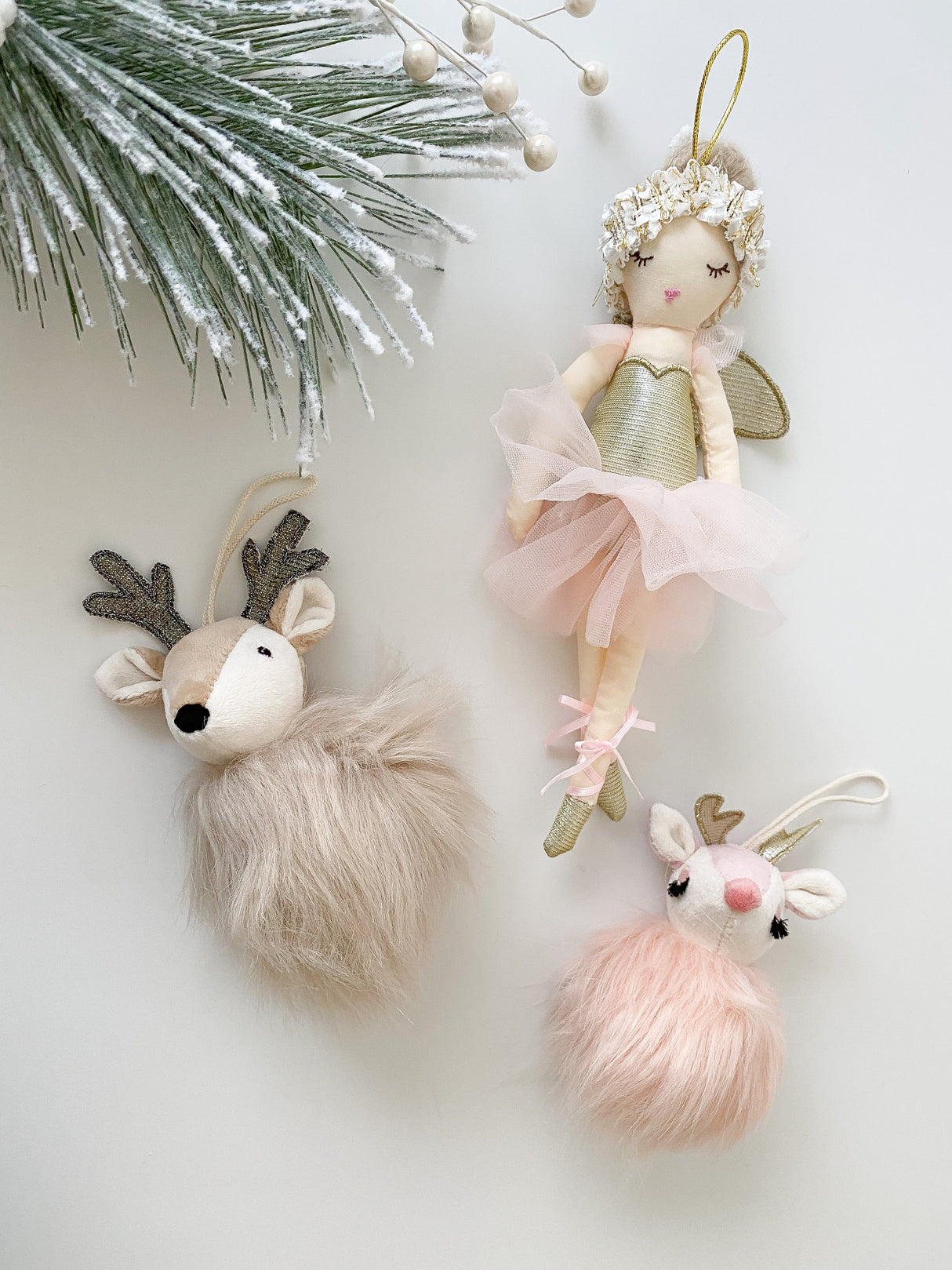 Pink Reindeer Ornament