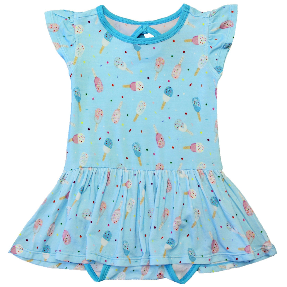 Aqua Popsicles Twirling Bodysuit Dress (3-24m) - HoneyBug 