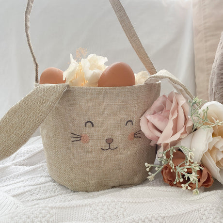 Bunny Easter Basket - Taupe