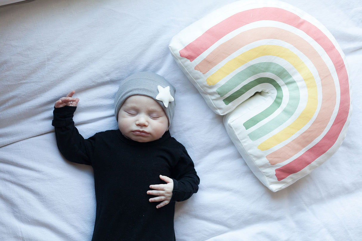 Newborn Hospital Hats - Grey & White