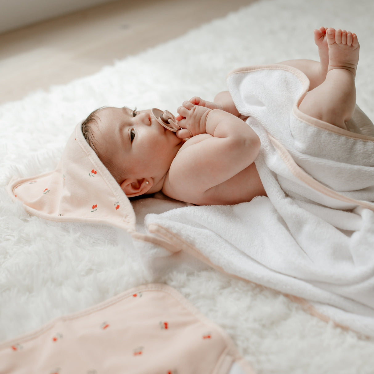 3 Pack Washcloth Set - Pink Cherries