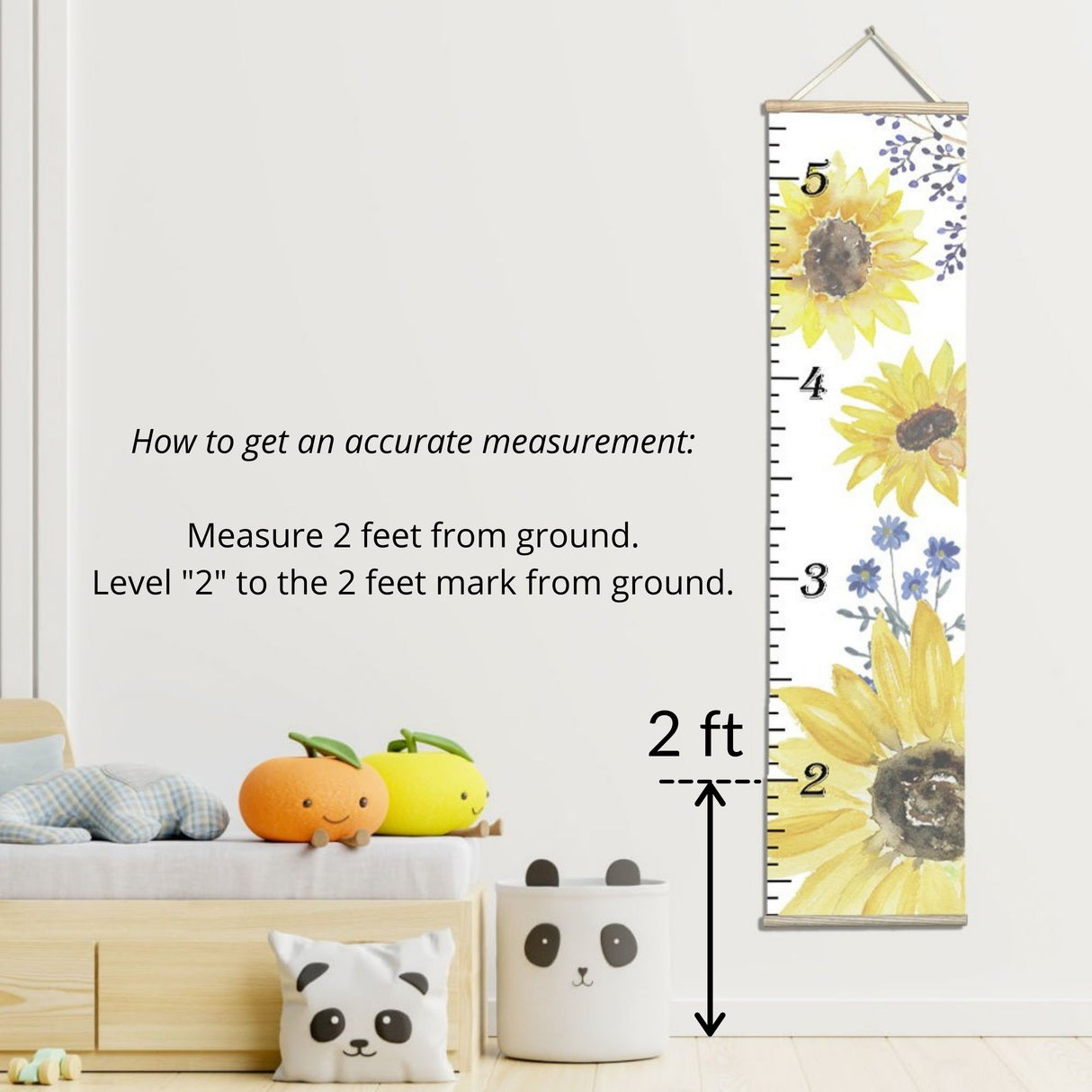 Canvas Kids Growth Chart - Ballerinas