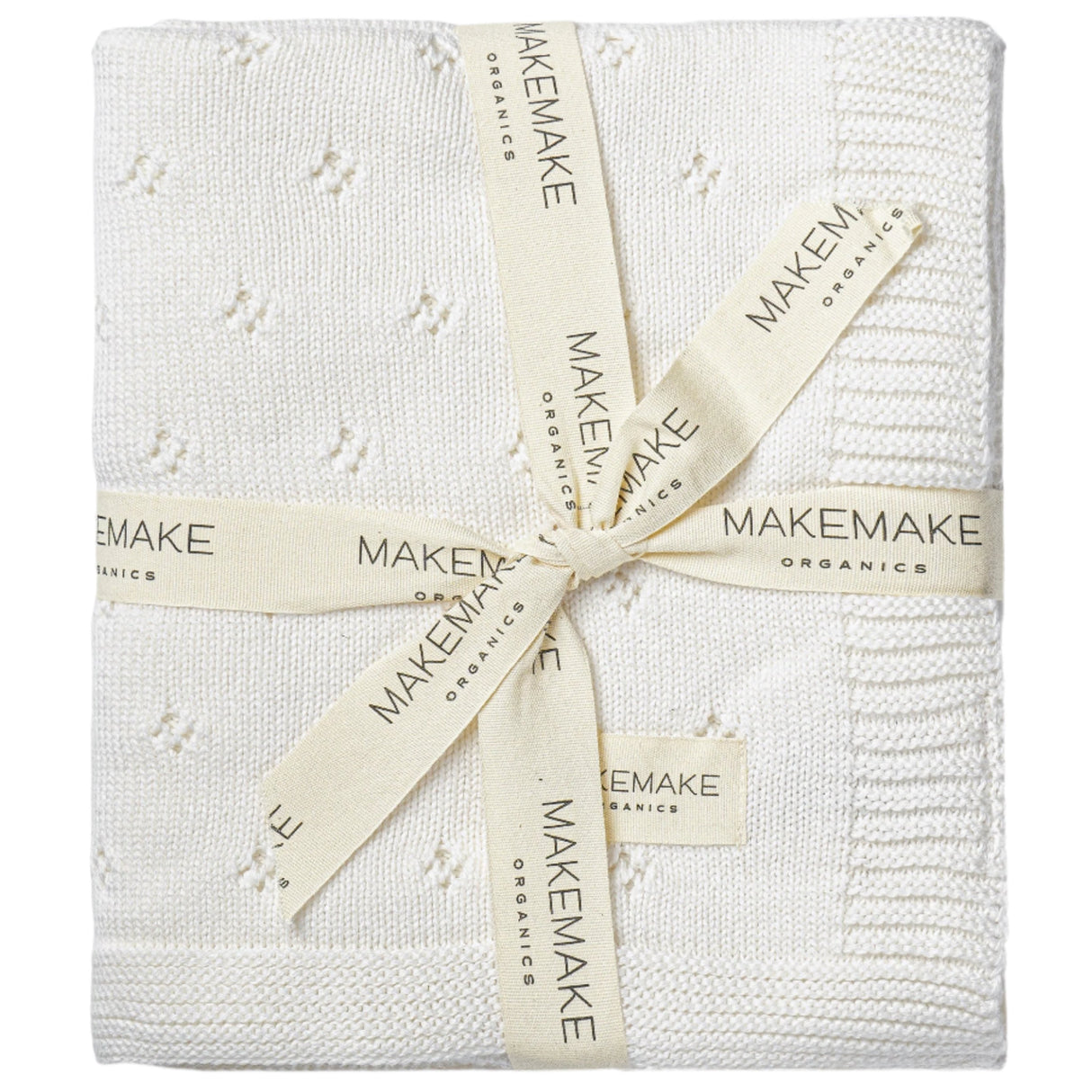 Organic Cotton Pointelle Baby Blanket - Ivory