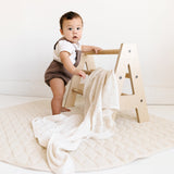 Organic Cotton Pointelle Baby Blanket - Ivory