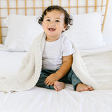 Chunky Knit Throw Blanket - Ivory