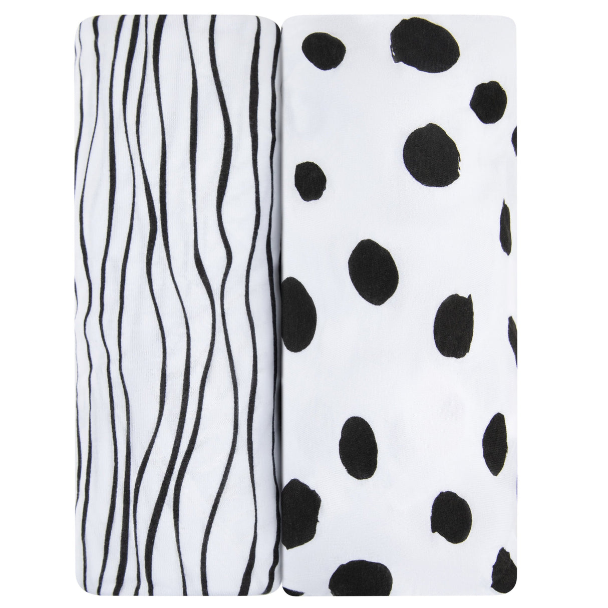 Pack N Play I Portable Crib Sheet Set - Black & White Abstract