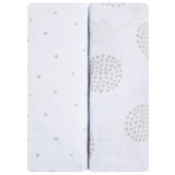 Bassinet Sheet Set - Grey Dottie