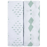 Pack N Play I Portable Crib Sheet Set - Sage Diamond