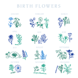 Birth Flowers Two Piece Kids Pajamas