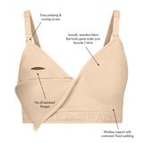 Signature Sublime® Contour Hands-Free Pumping & Nursing Bra | Beige - HoneyBug 