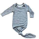 BAMBOO KNOTTED GOWN- Blue Mud Cloth