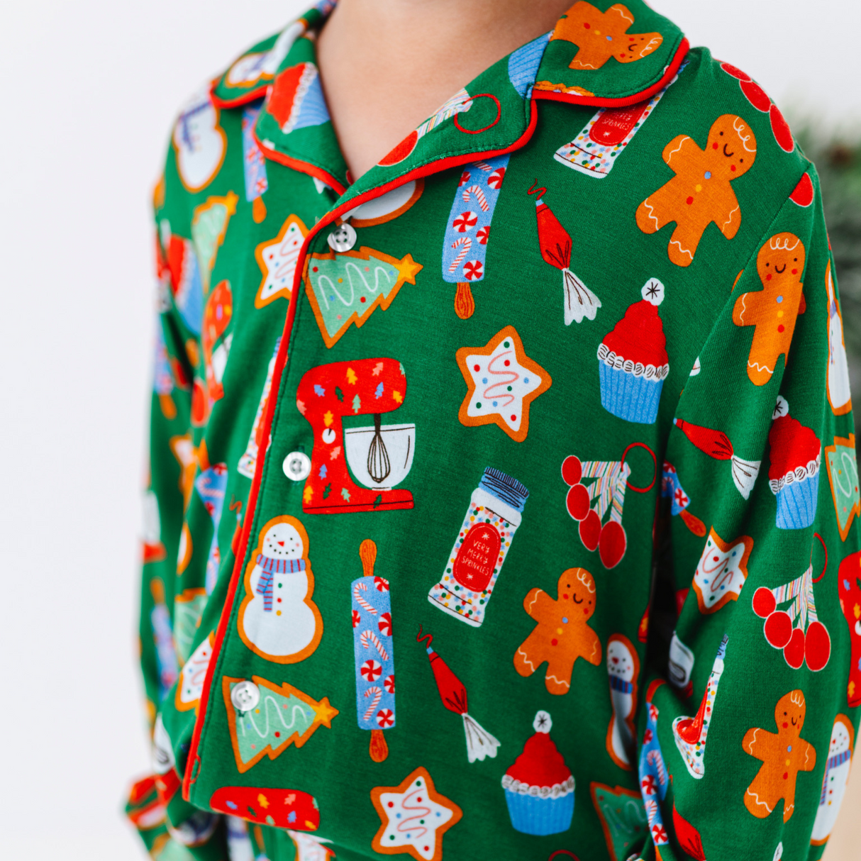 Baking Christmas Cheer Button-Down Kids Set