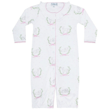 Pink Lamb Print Converter Gown - HoneyBug 