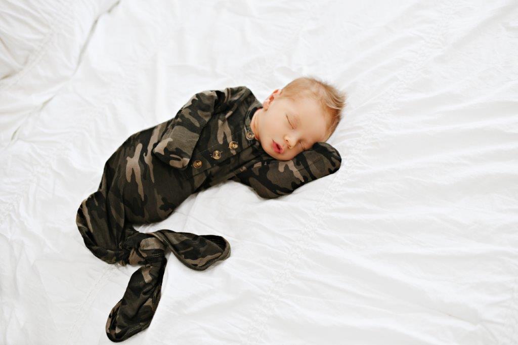 Knotted Baby Gown - Camo