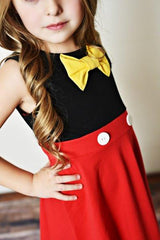 Boy Mouse (Yellow Bow) Dress