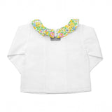 Double button blouse  | Liberty 'Betsy' Yellow Frill - HoneyBug 