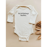 Birthday Babe - Long Sleeve Organic Cotton Bodysuit - HoneyBug 