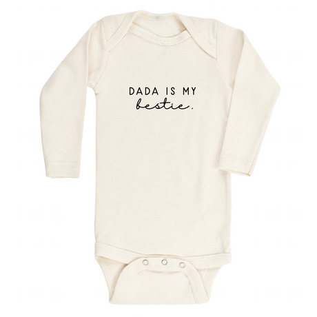 Dada is My Bestie - Long Sleeve Organic Bodysuit - HoneyBug 