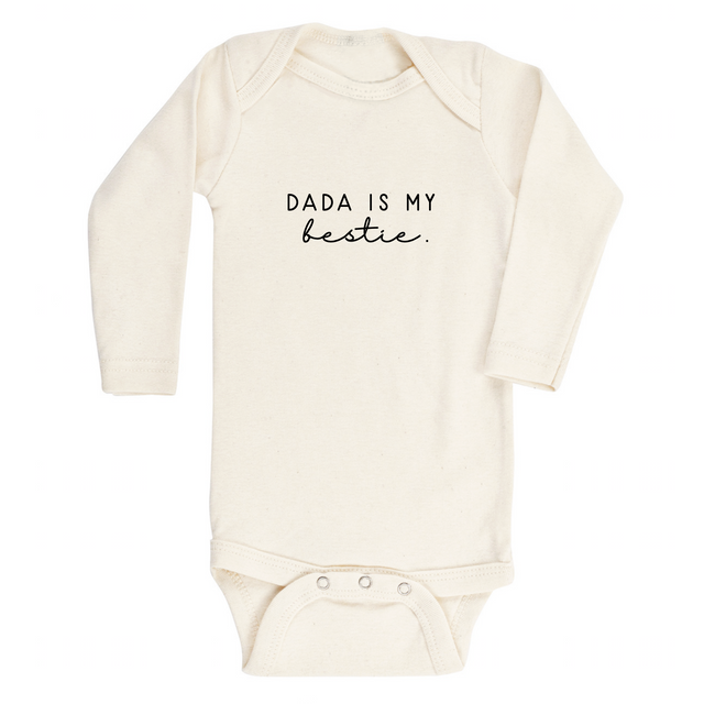 Dada is My Bestie - Long Sleeve Organic Bodysuit - HoneyBug 