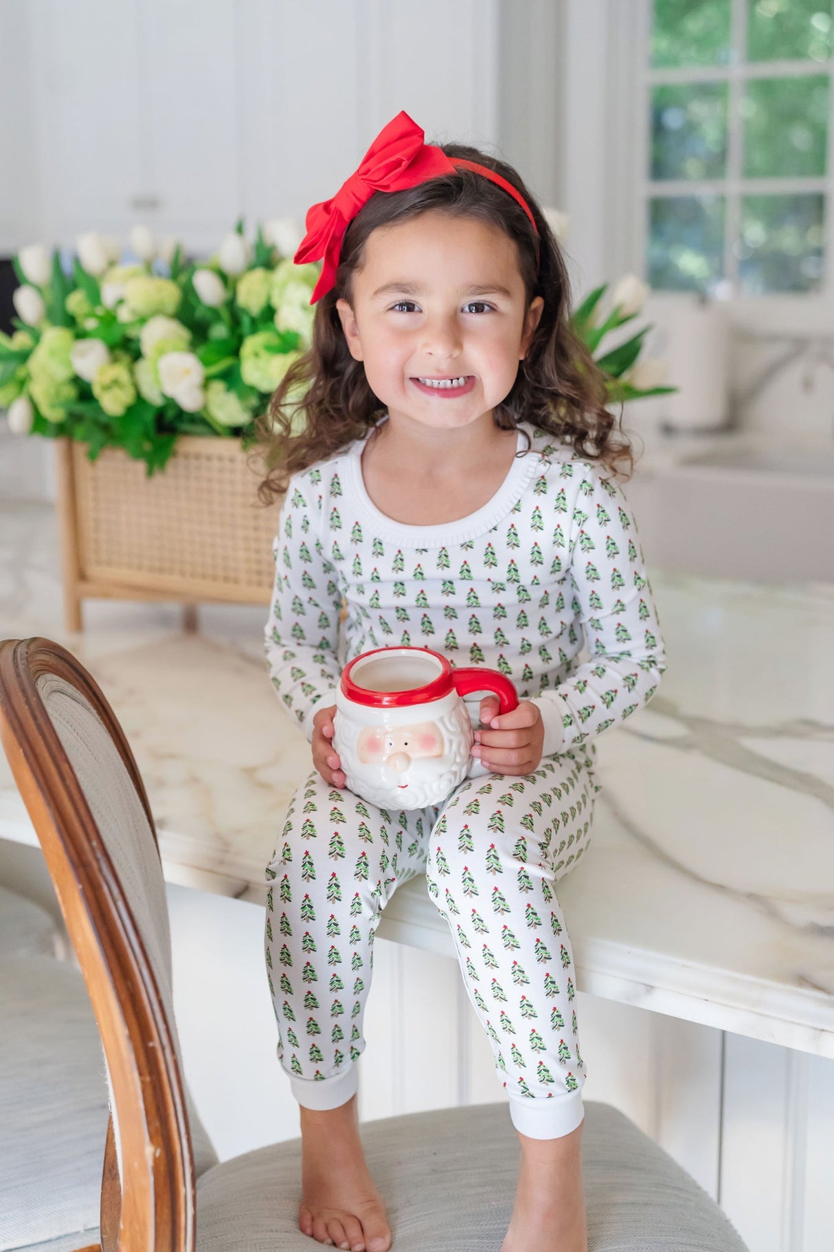 Ava Girls' Pajama Pant Set - Oh Christmas Tree