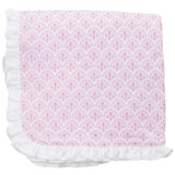 Ruffled Girls' Blanket - Scalloped in Pink