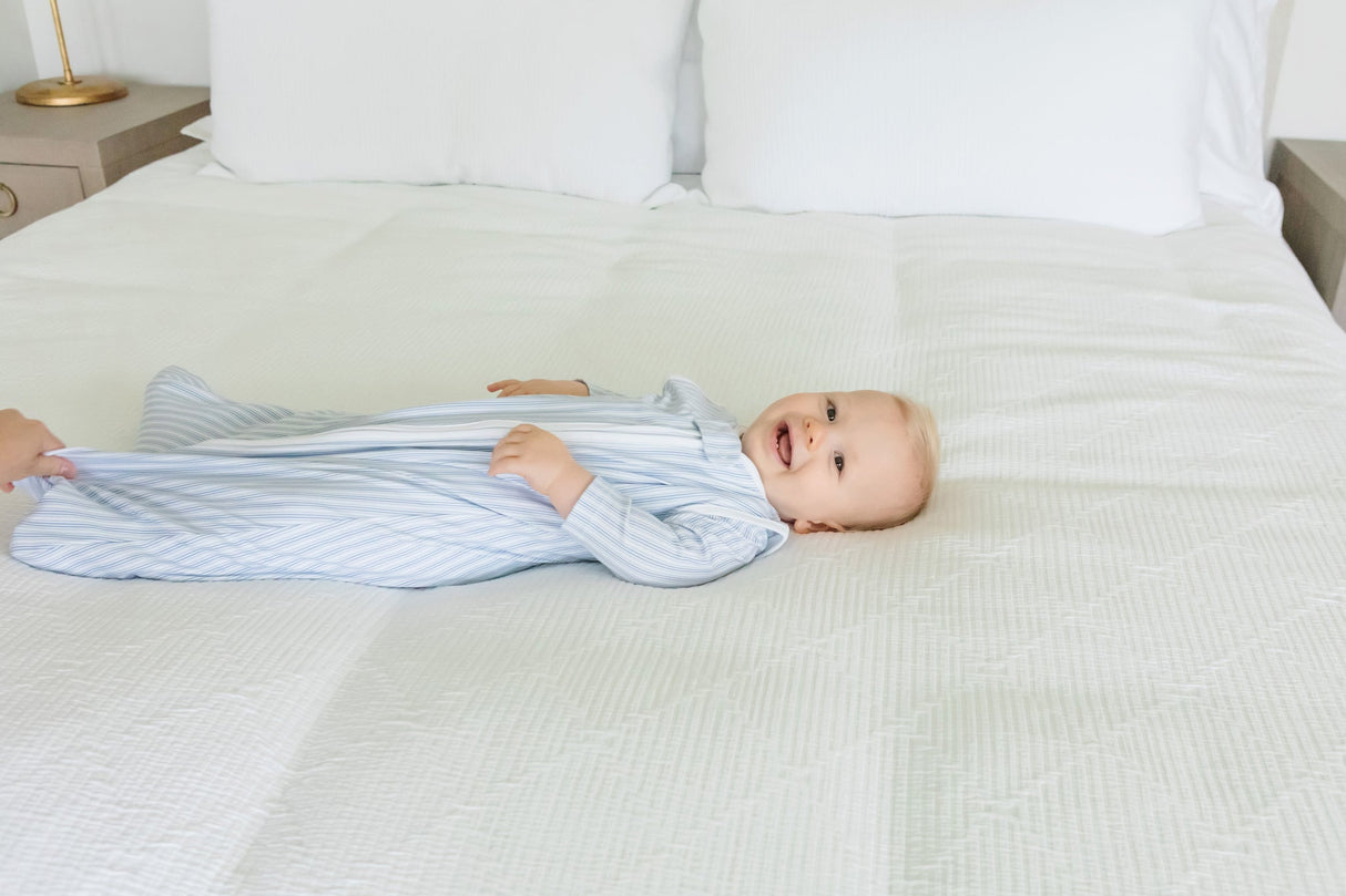 Wearable Boys' Blanket - Stripes in Blue