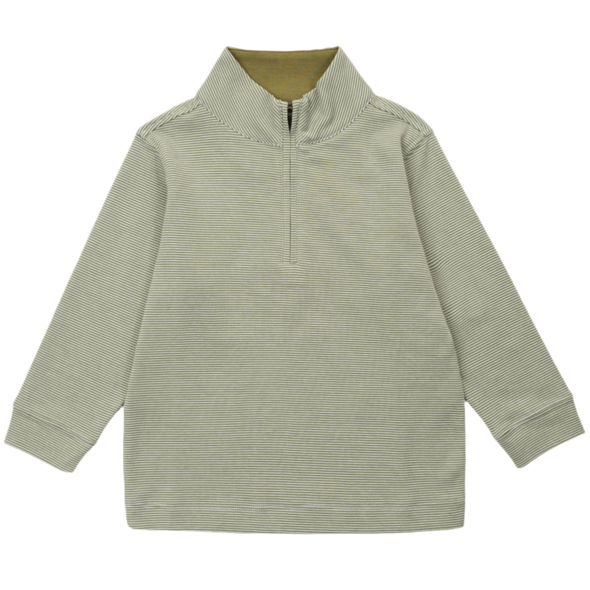 Spencer Quarter Zip Pullover - Green Stripes