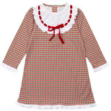 Emersyn Girls' Lace Trim Dress - Holiday Plaid