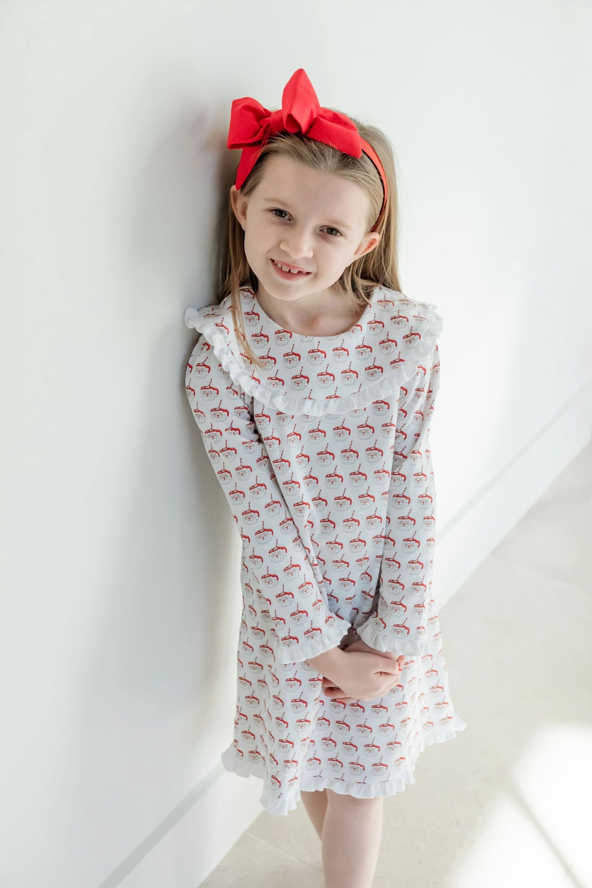 Madeline Girls' Dress - Hot Cocoa Santa