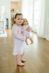 Carlin Doll Dress - Scalloped in Pink