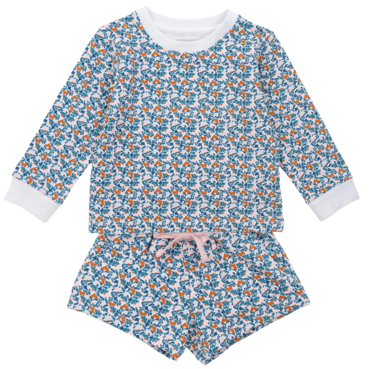 Stella Girls' Sweatshirt Short Set - Autumn Blooms