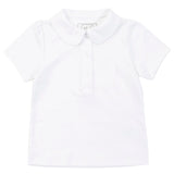 Madison Girls' Pima Cotton Polo Short Sleeve Shirt - White