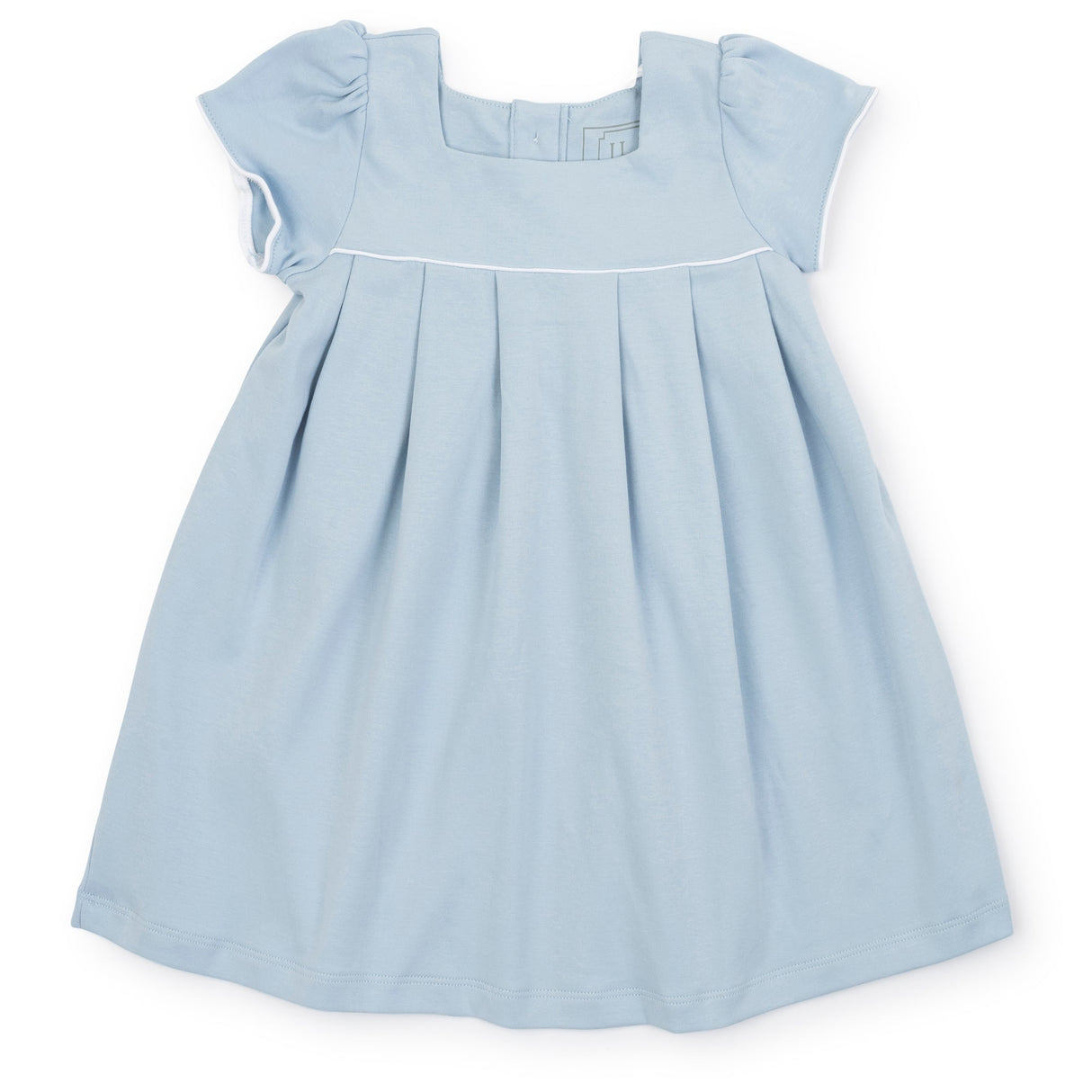 Lizzy Girls' Woven Pima Cotton Dress - Light Blue - HoneyBug 