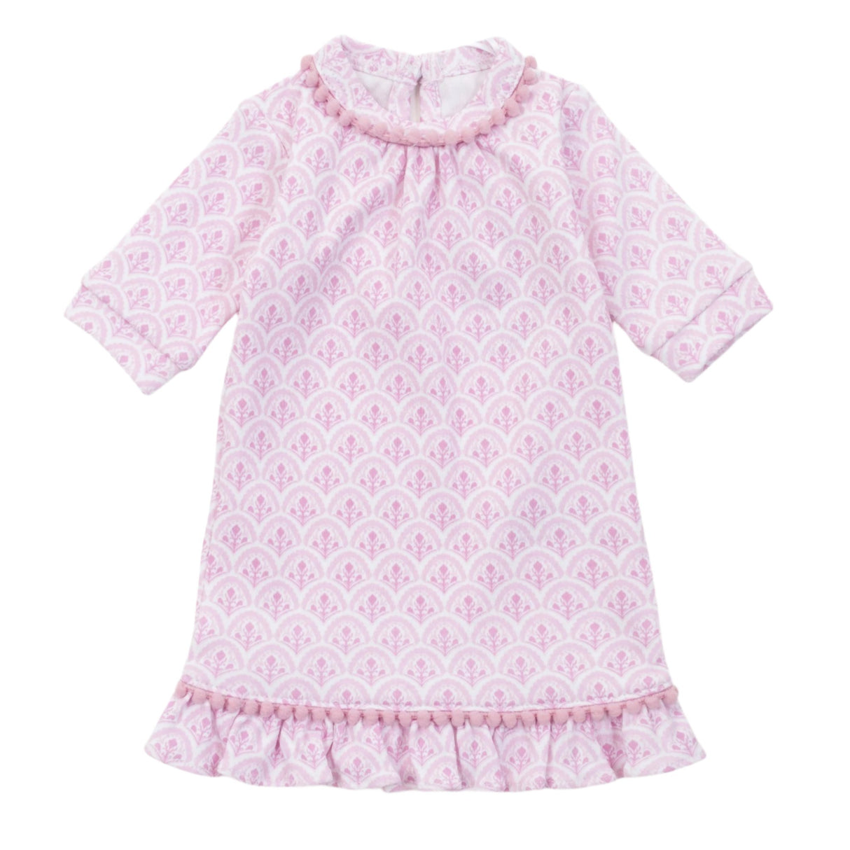 Carlin Doll Dress - Scalloped in Pink