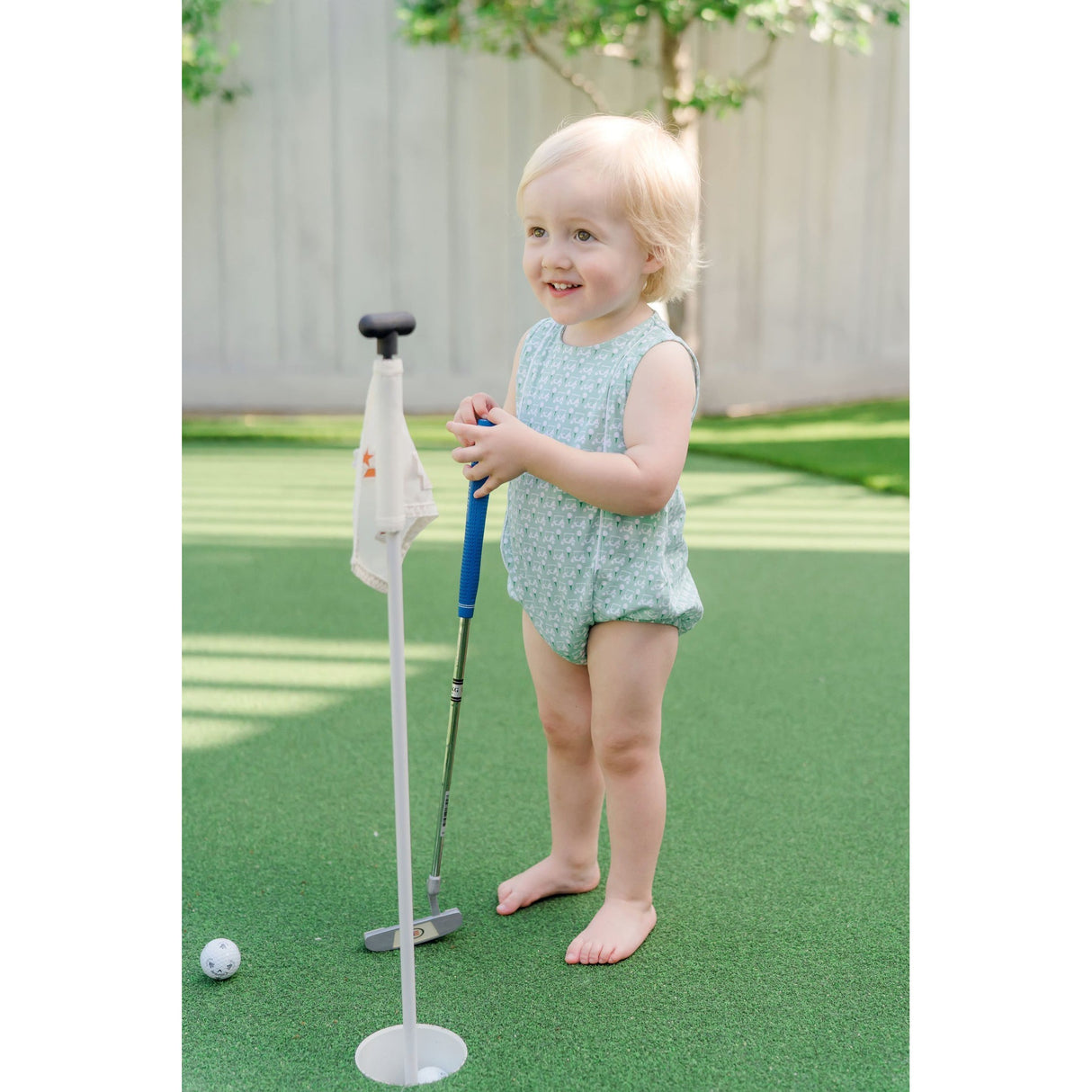 Reid Boys' Pima Cotton Bubble - Golf Putting Green - HoneyBug 