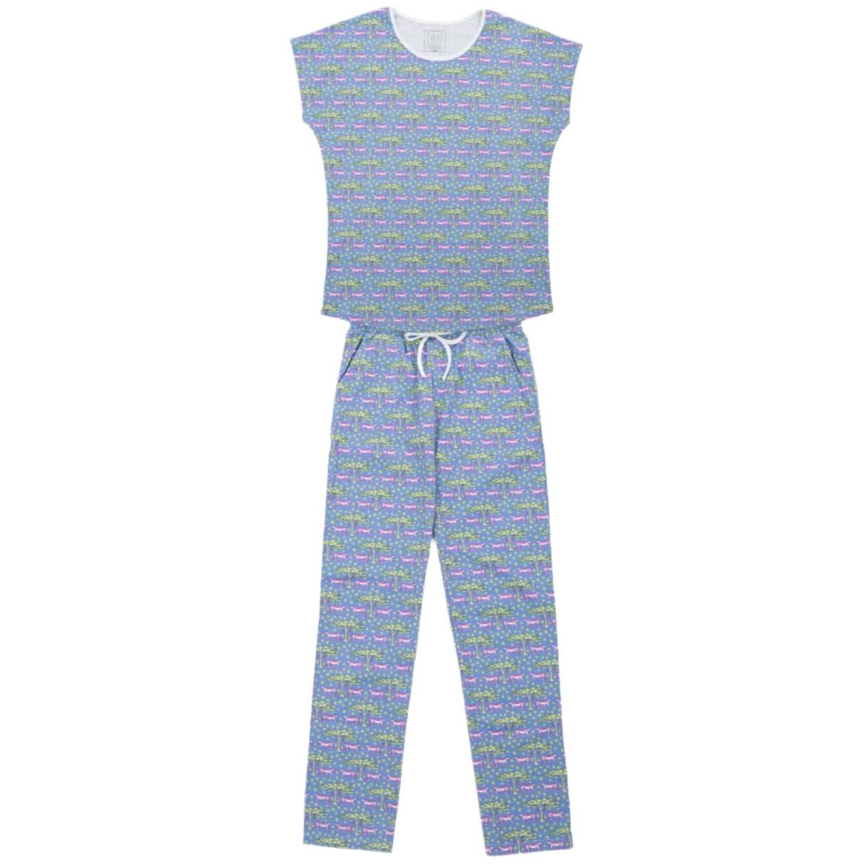 Marcia Women's Pajama Pant Set - Royal Safari