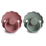 FRIGG Daisy Natural Rubber Pacifier 2-Pack - Cedar/Lily Pad