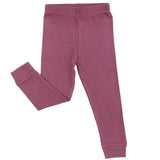 BAMBOO RIB LEGGINGS- Mauve