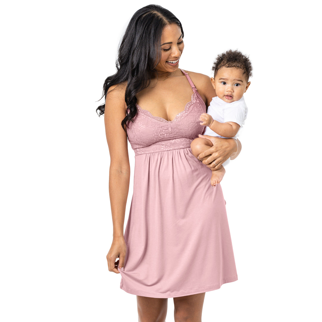 Lucille Maternity & Nursing Nightgown | Pistachio