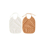 Bib Striped - Pack of 2 - Mellow / Caramel