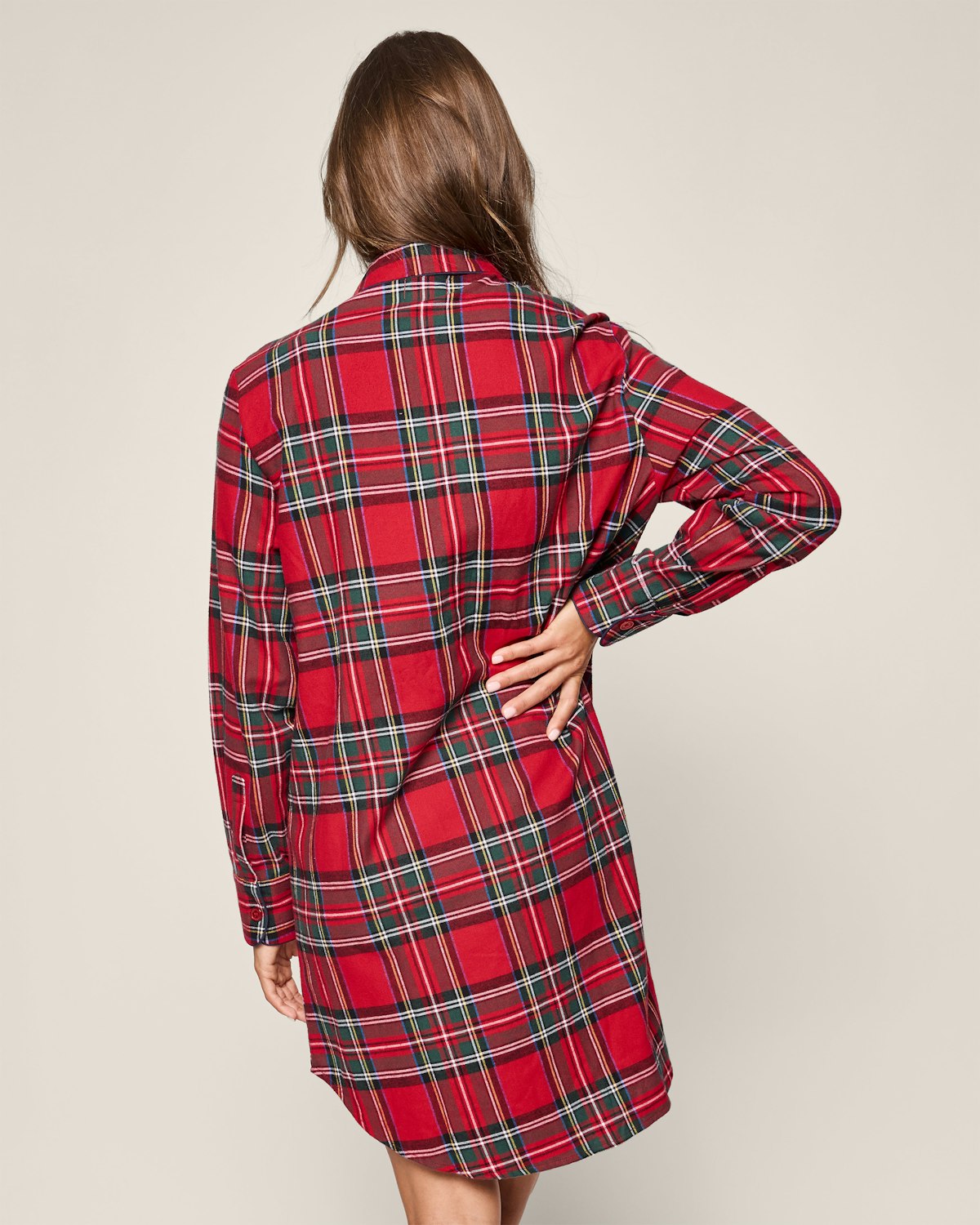 Women's Brushed Cotton Maternity Nightshirt in Imperial Tartan