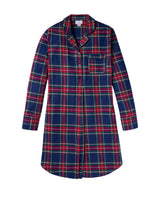 Women's Brushed Cotton Maternity Nightshirt in Windsor Tartan