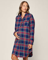 Women's Brushed Cotton Maternity Nightshirt in Windsor Tartan