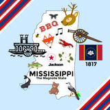 Mississippi State Tag Toy Crinkle Square That Teaches Facts