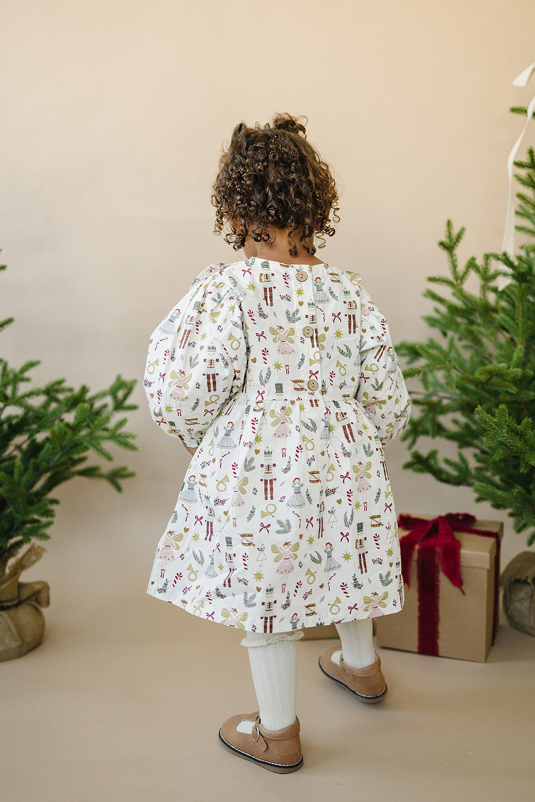 Nutcracker Long Sleeve Ruffle Dress