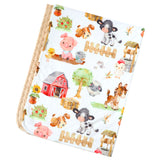 Baby & Toddler Minky Blanket - Farm Animals